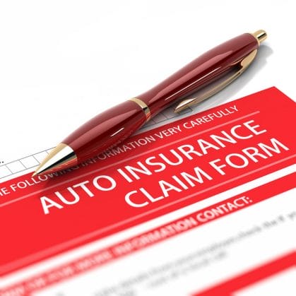 Auto insurance claim form